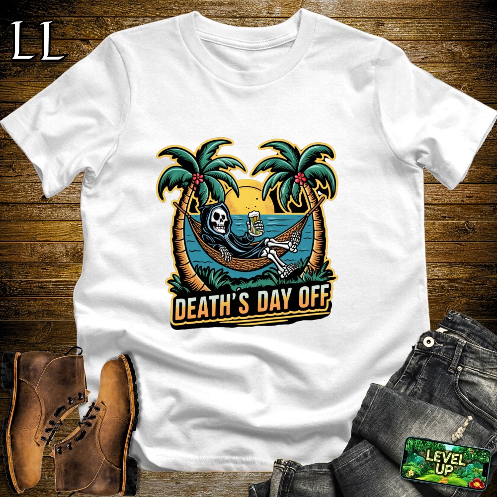 Deaths day off Grim Reaper Softstyle Tee - White - LegacyLayers