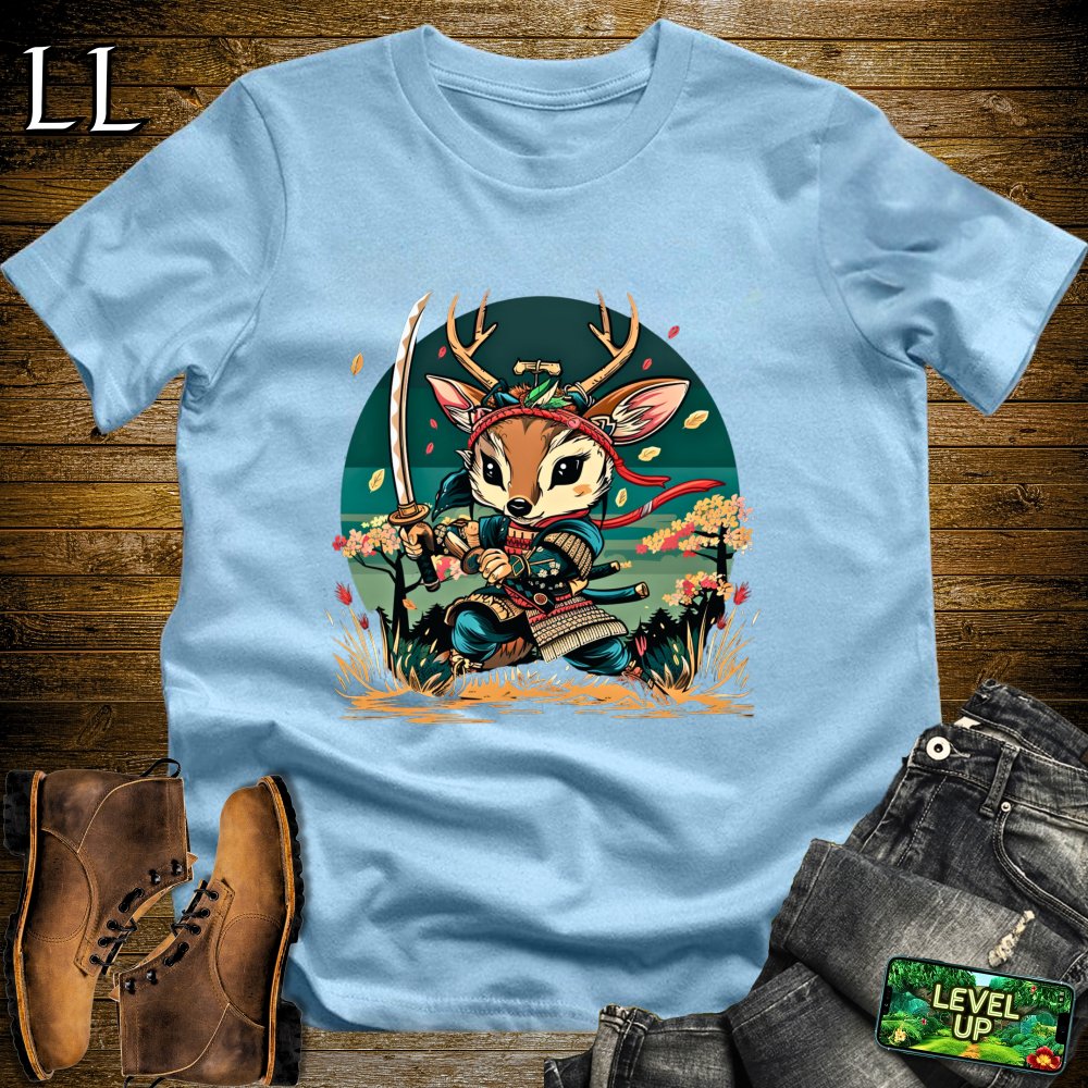 Deer Samurai Softstyle Tee - Light Blue - LegacyLayers