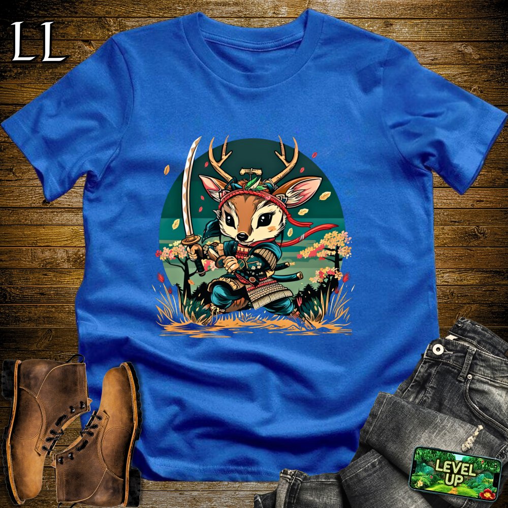 Deer Samurai Softstyle Tee - Royal - LegacyLayers