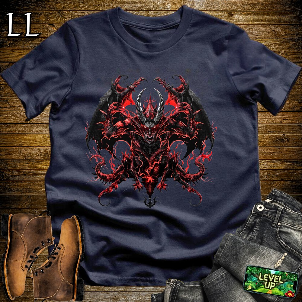 Demon Dragon Softstyle Tee - Navy - LegacyLayers