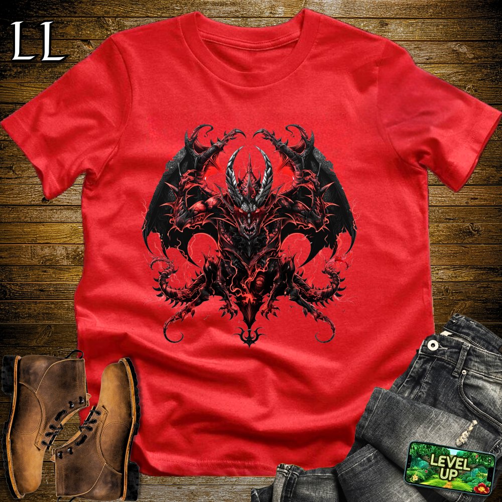 Demon Dragon Softstyle Tee - Red - LegacyLayers