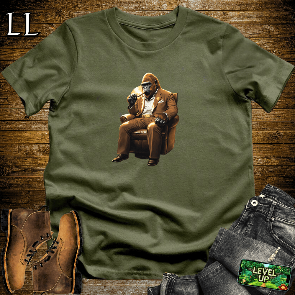 Desert Cigar Gorilla Military Green | Gorilla Graphic Tee Gift