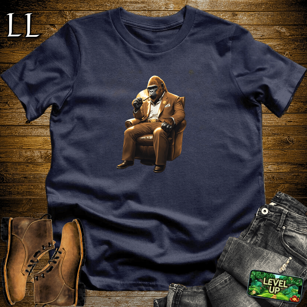Desert Cigar Gorilla Navy | Gorilla Graphic Tee Gift