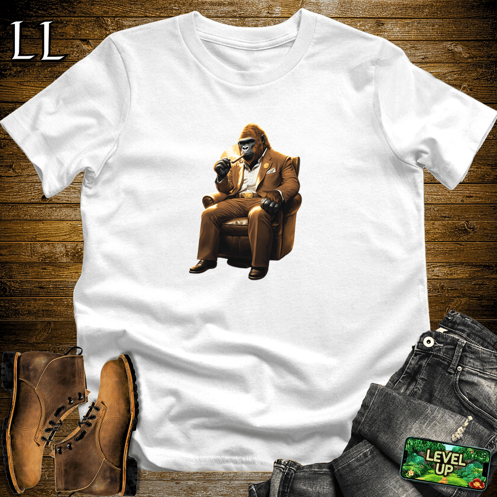 Desert Cigar Gorilla White | Gorilla Graphic Tee Gift