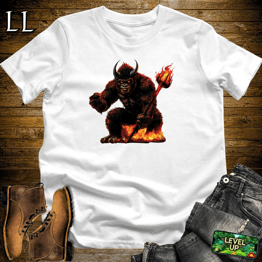 Devil Gorilla White | Edgy Character Tee