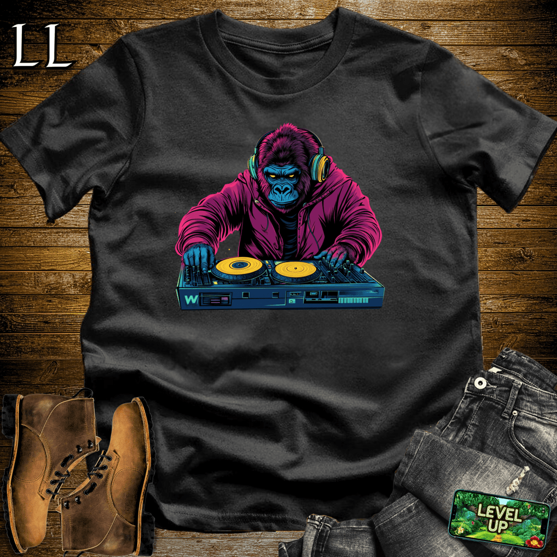 Party Animal DJ Gorilla Black | DJ Gorilla Tee