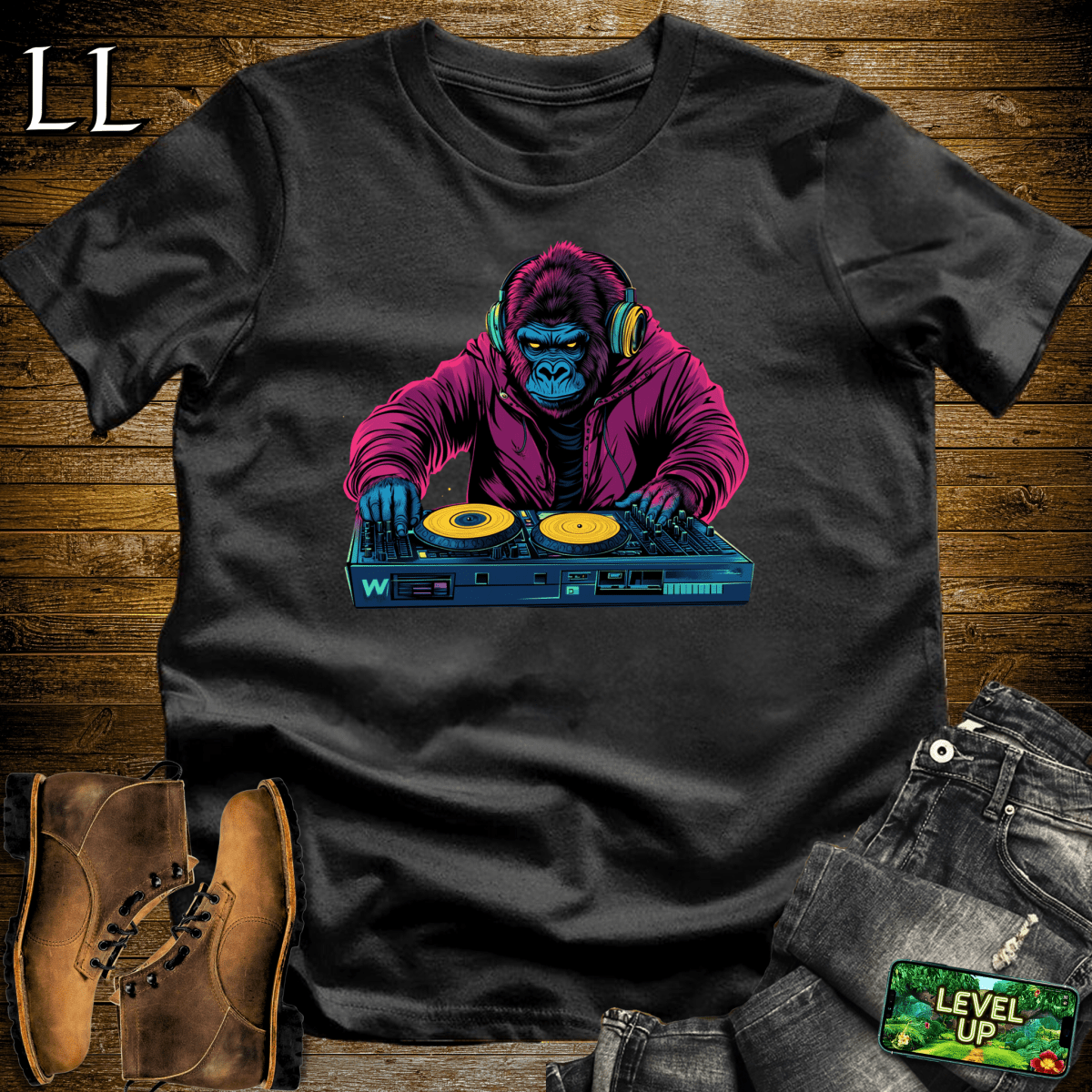 DJ Gorilla Softstyle Tee - Black - LegacyLayers