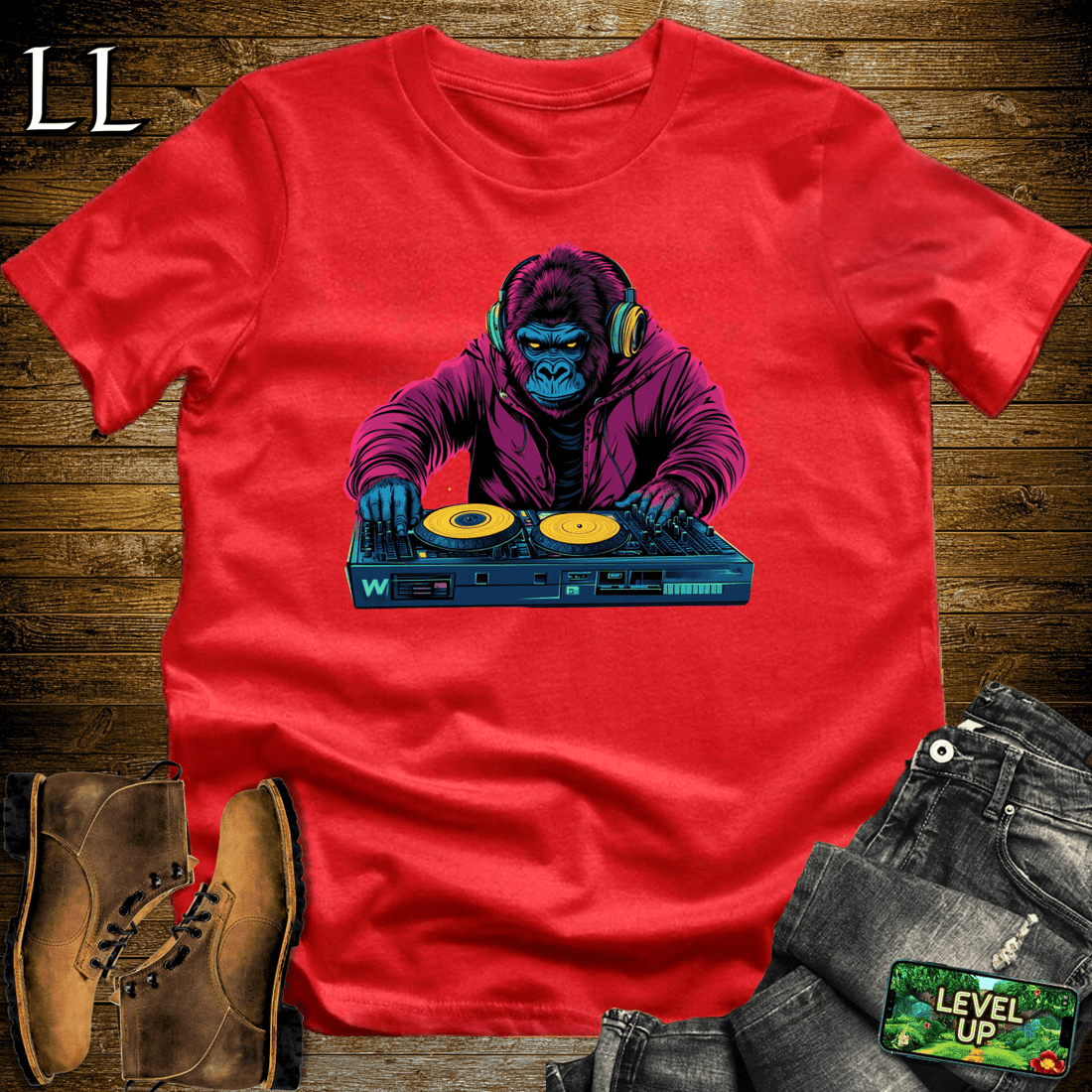 Party Animal DJ Gorilla Red | DJ Gorilla Tee