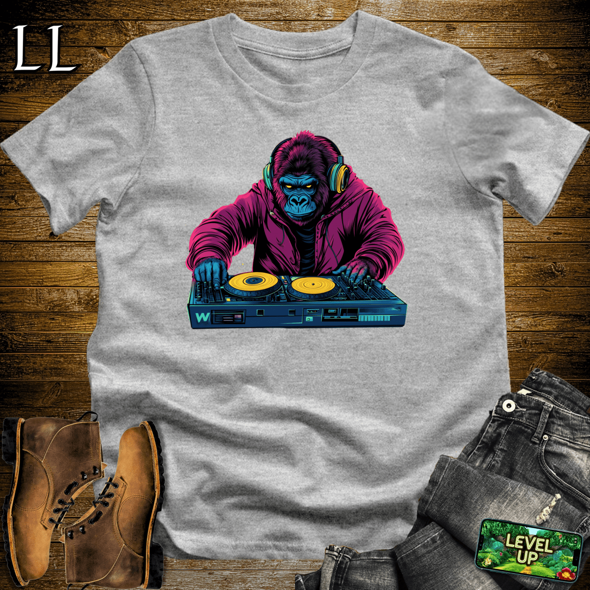 DJ Gorilla Softstyle Tee - Sport Grey - LegacyLayers