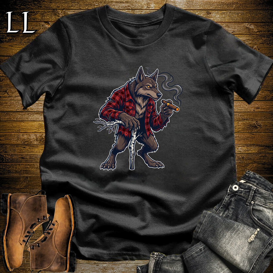 Dogman Cryptid Cigar T-Shirt Black | Dogman Cryptid Cigar Tee