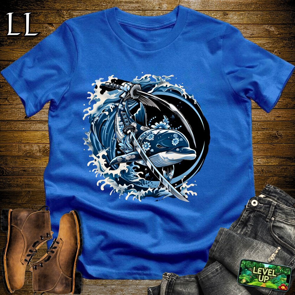 Dolphin Samurai Softstyle Tee - Royal - LegacyLayers