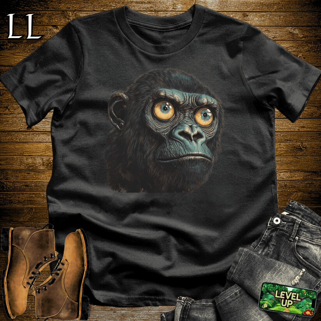 Dont Blink Gorilla Black | Staring Gorilla