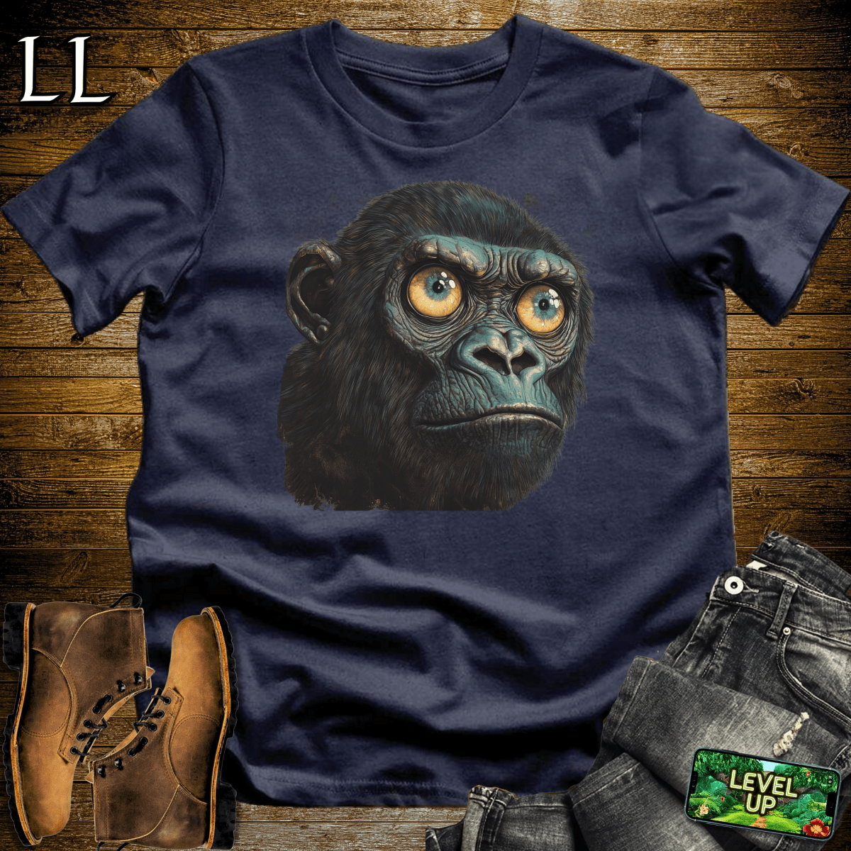 Dont Blink Gorilla Navy | Staring Gorilla