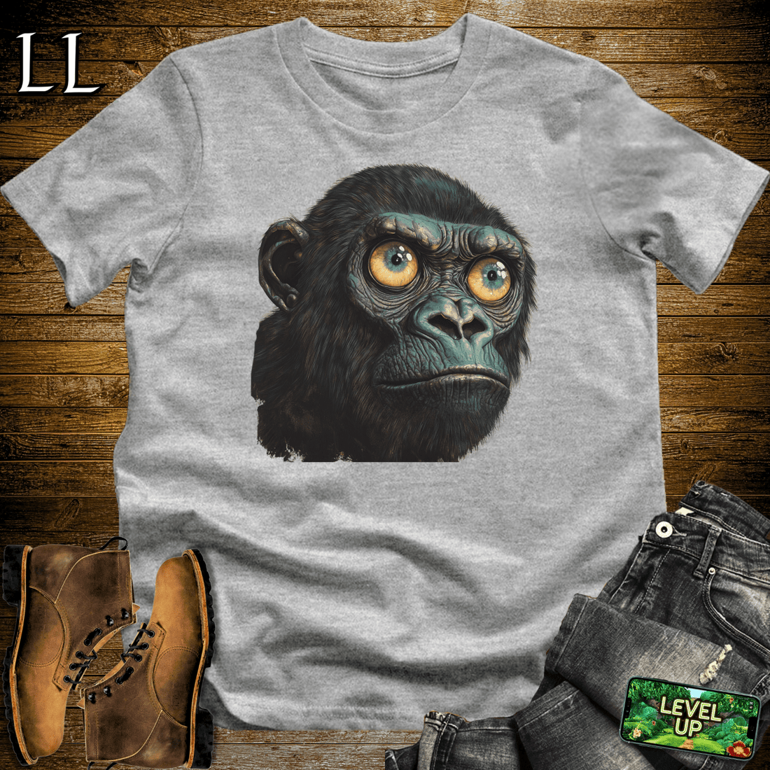Dont Blink Gorilla Sport Grey | Staring Gorilla