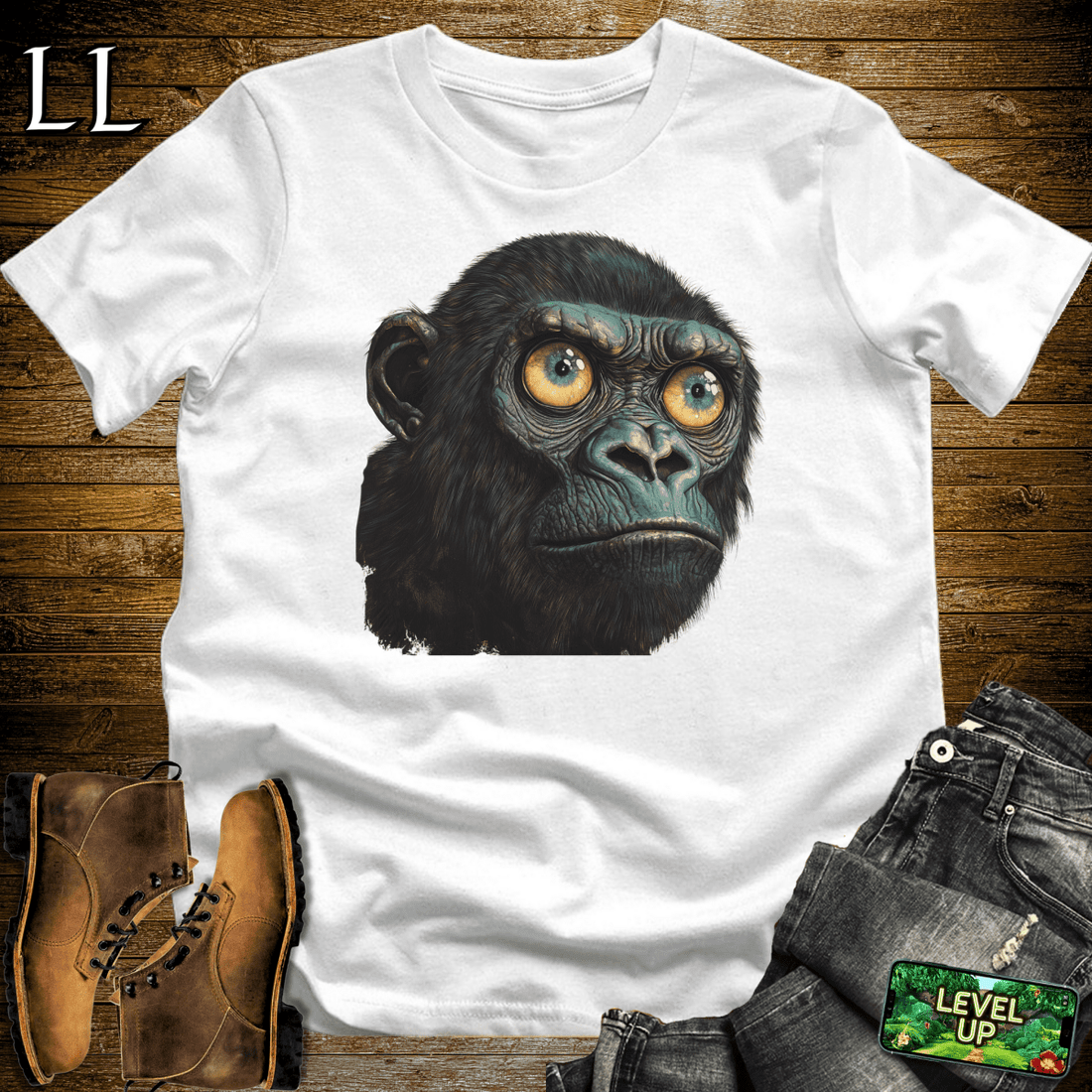 Dont Blink Gorilla White | Staring Gorilla