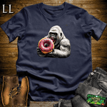 Donut Gorilla Navy | Funny Food Lover Tee