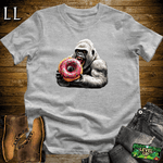 Donut Gorilla Sport Grey | Funny Food Lover Tee