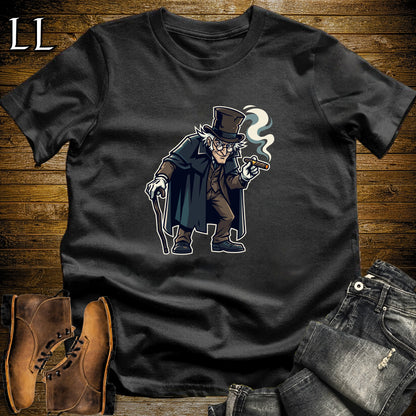 Victorian Gentleman Top Hat Cigar T-Shirt Black | Spooky Cigar Shirt