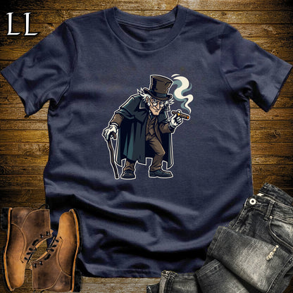 Victorian Gentleman Top Hat Cigar T-Shirt Navy | Spooky Cigar Shirt