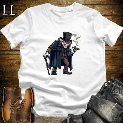 Victorian Gentleman Top Hat Cigar T-Shirt White | Spooky Cigar Shirt