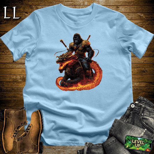 Dragon Rider Gorilla Softstyle Tee - Light Blue - LegacyLayers