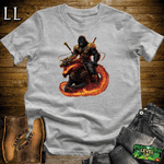 Dragon Rider Gorilla Softstyle Tee Sport Grey | Fantasy Graphic