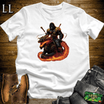 Dragon Rider Gorilla Softstyle Tee White | Fantasy Graphic