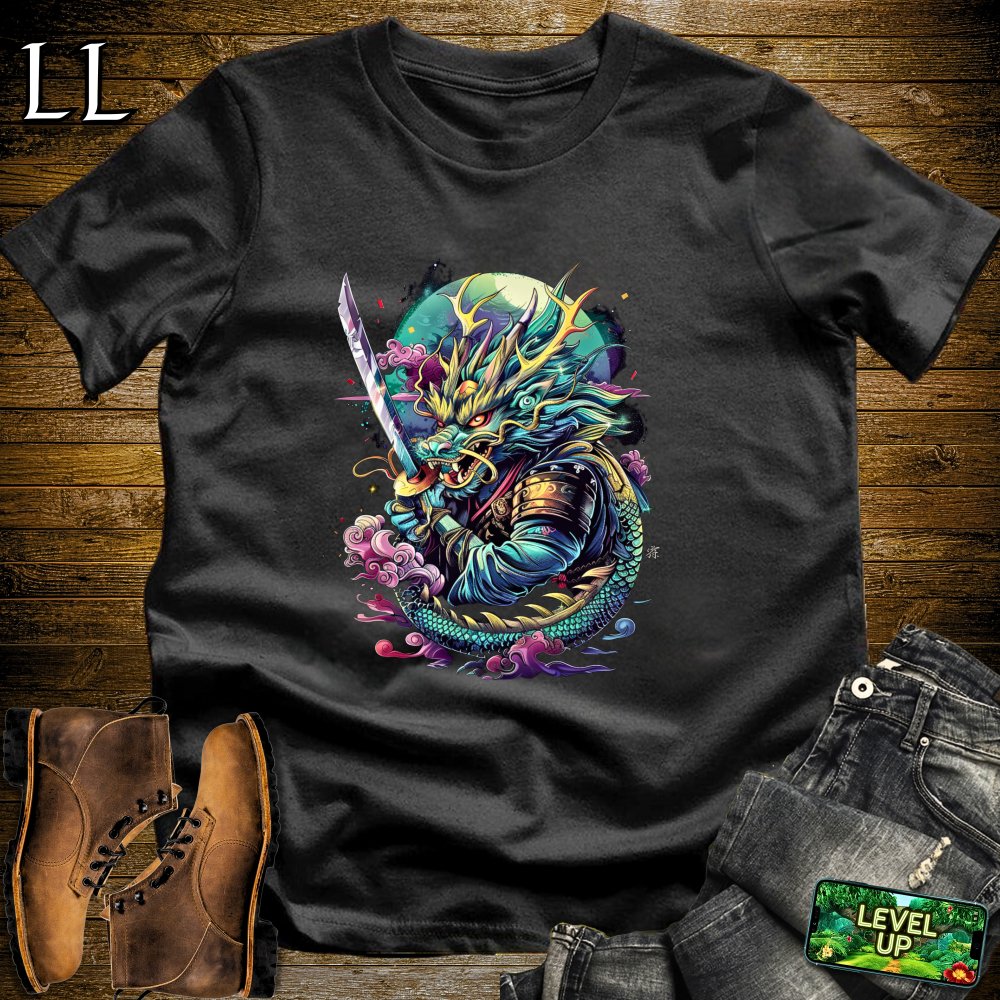 Dragon Samurai Softstyle Tee - Black - LegacyLayers