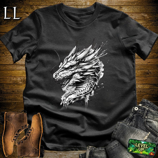 Dragon Sketch Softstyle Tee - Black - LegacyLayers