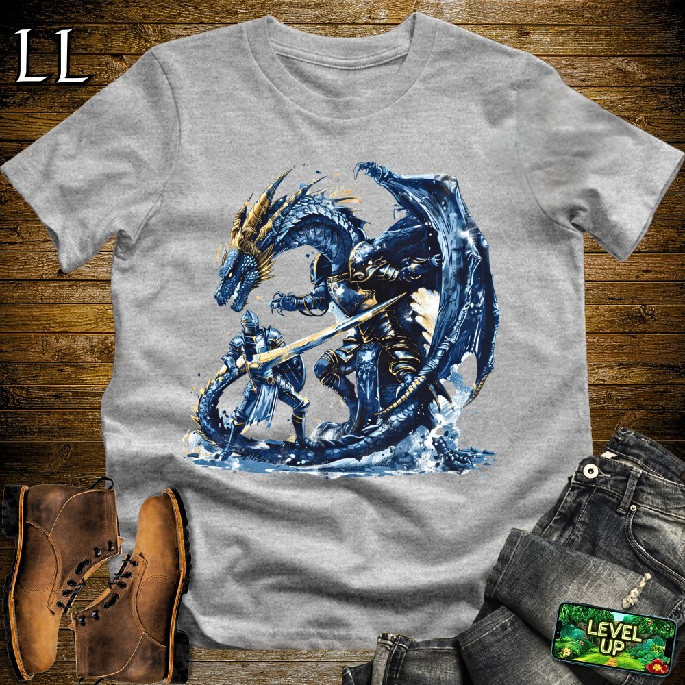 Dragon Slayer Knight Softstyle Tee - Sport Grey - LegacyLayers