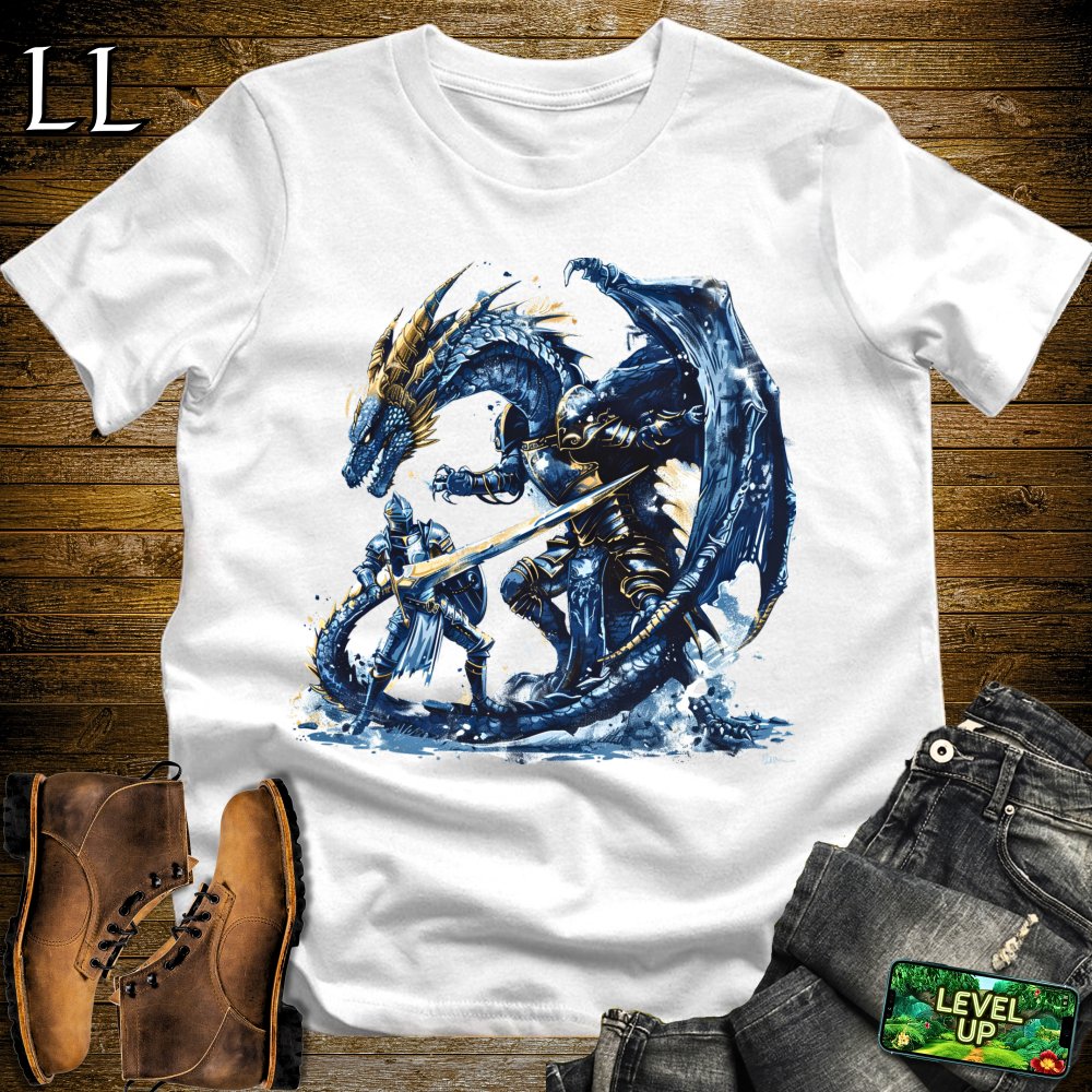 Dragon Slayer Knight Softstyle Tee - White - LegacyLayers