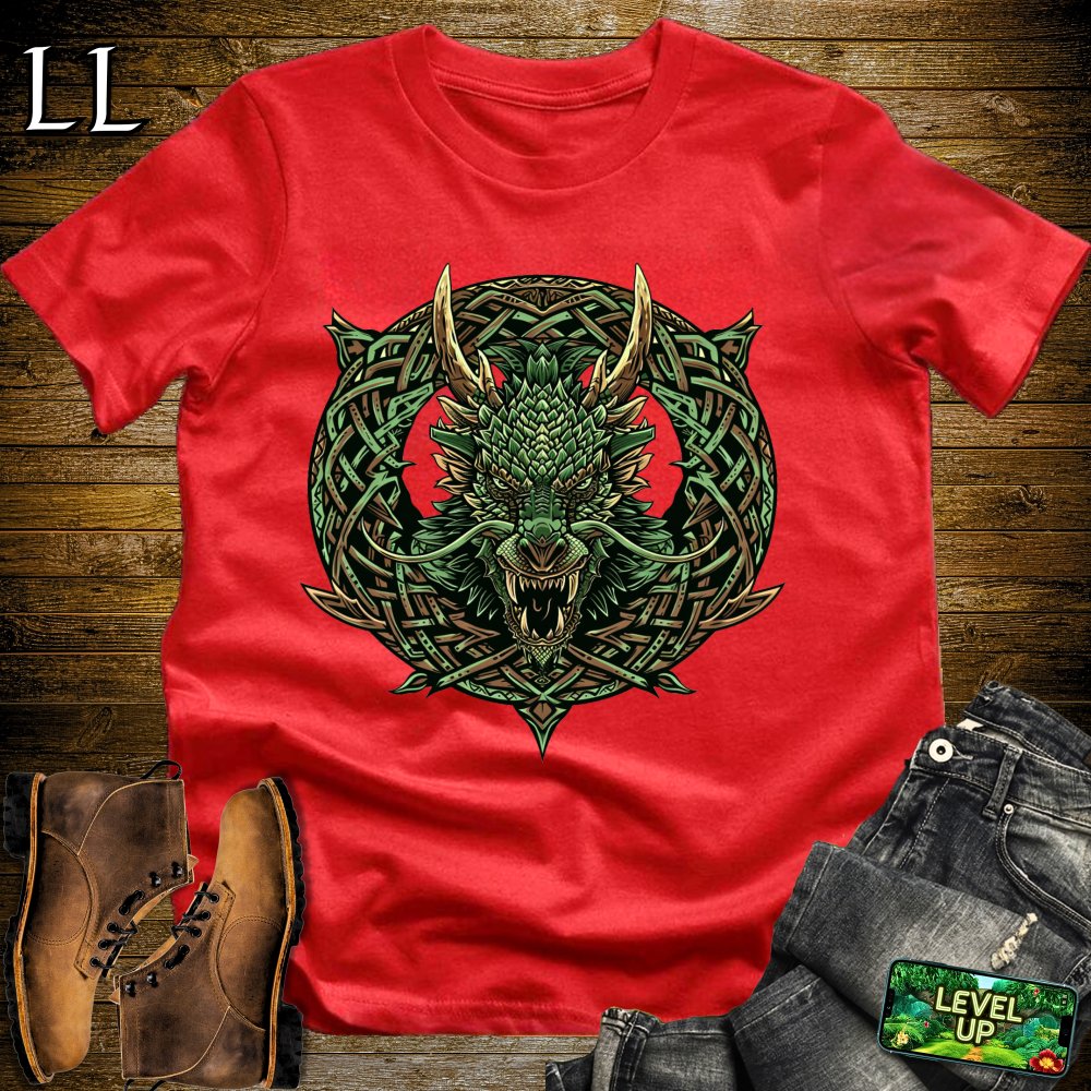 Dragon Wreath Softstyle Tee - Red - LegacyLayers