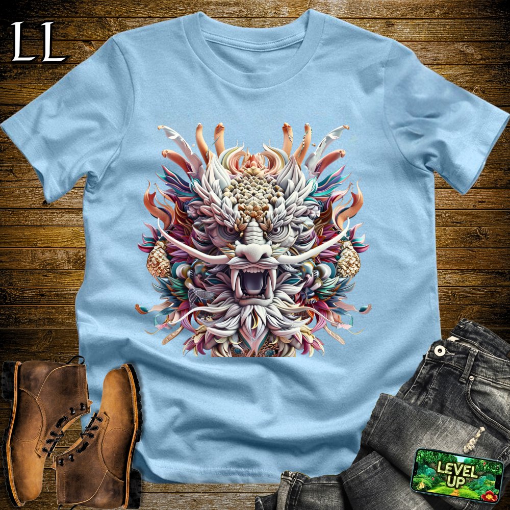 Dragons Mask Softstyle Tee - Light Blue - LegacyLayers