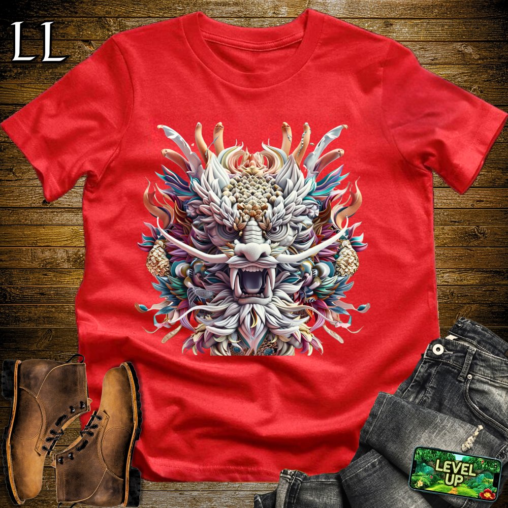 Dragons Mask Softstyle Tee - Red - LegacyLayers