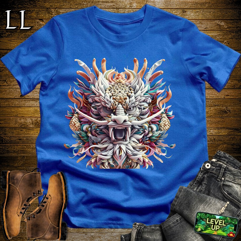 Dragons Mask Softstyle Tee - Royal - LegacyLayers