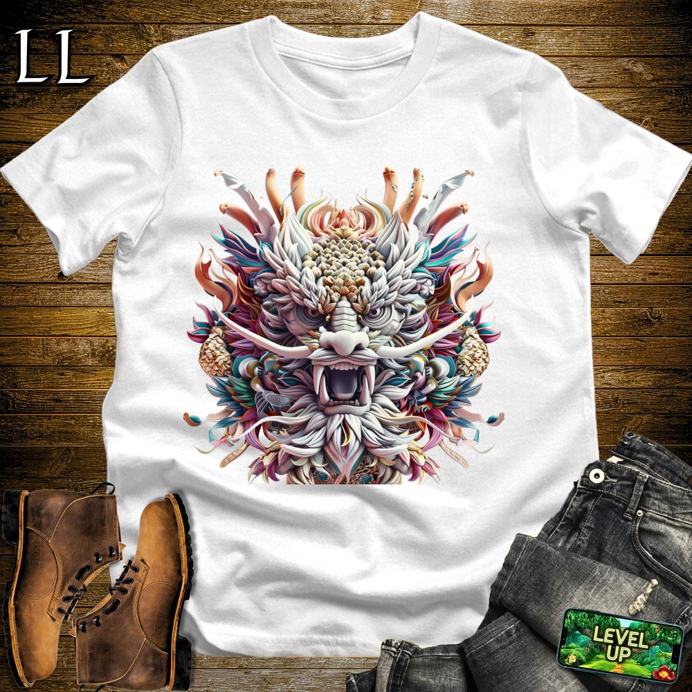 Dragons Mask Softstyle Tee - White - LegacyLayers