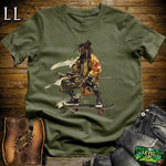 African DreadLocks Skateboard Samurai Military Green | African Warrior Tee