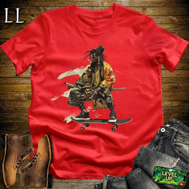 DreadLocks Skateboard Samurai Softstyle Tee - Red - LegacyLayers