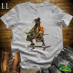 African DreadLocks Skateboard Samurai Sport Grey | African Warrior Tee