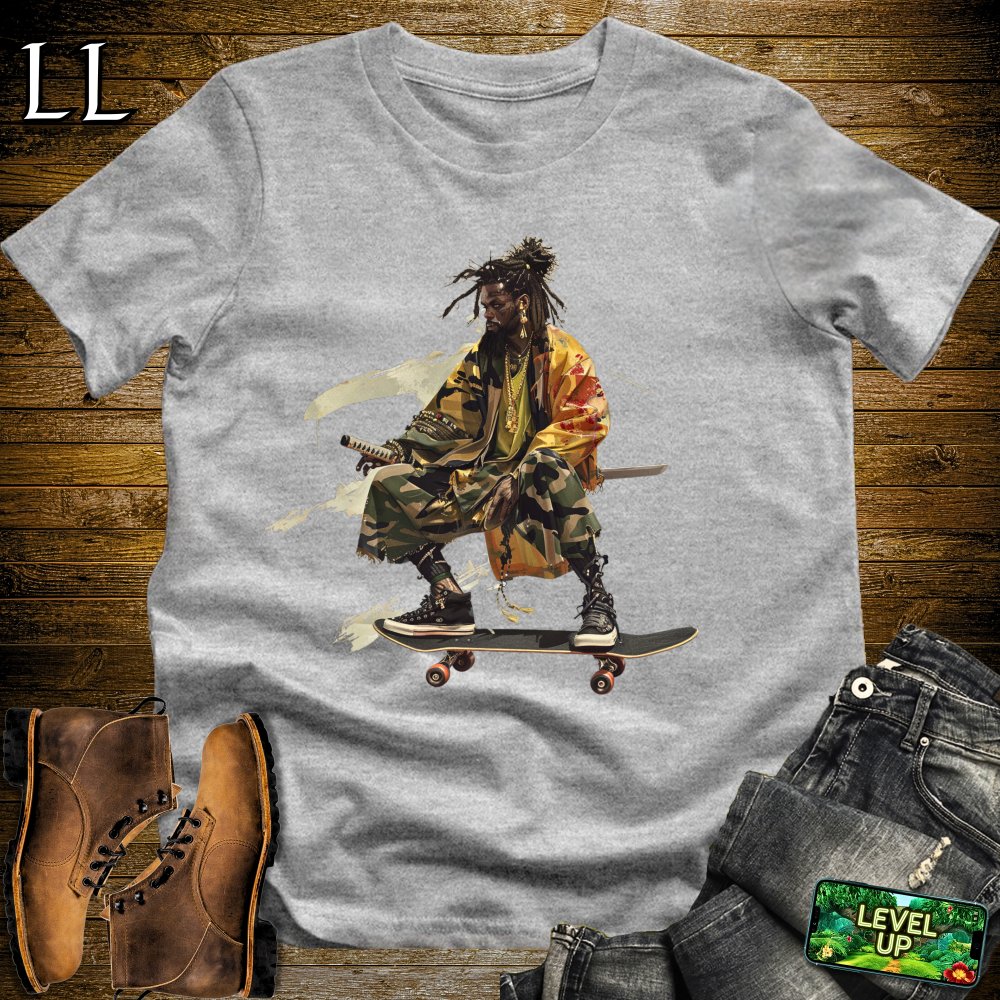 DreadLocks Skateboard Samurai Softstyle Tee - Sport Grey - LegacyLayers