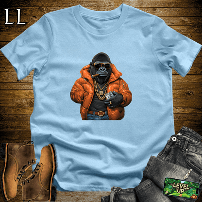 Drip Lord Cigar Gorilla Light Blue | Gorilla Graphic Tee