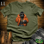 Drip Lord Cigar Gorilla Military Green | Gorilla Graphic Tee