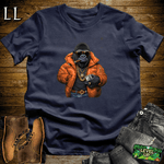 Drip Lord Cigar Gorilla Navy | Gorilla Graphic Tee