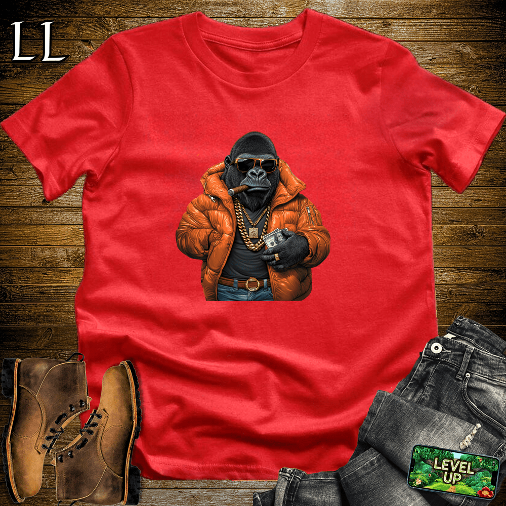 Drip Lord Cigar Gorilla Red | Gorilla Graphic Tee