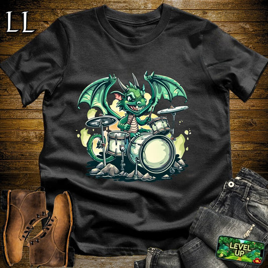 Drummer Dragon Softstyle Tee - Black - LegacyLayers