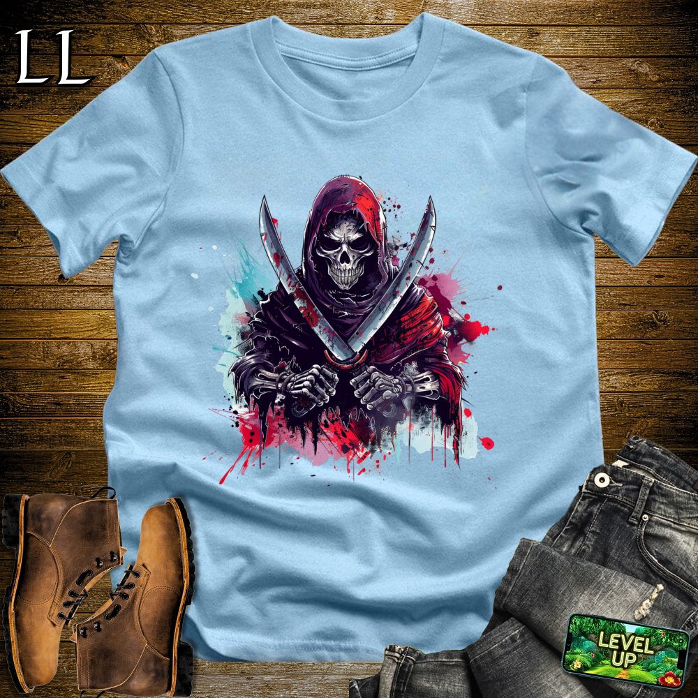 Dual Wield Grim Reaper Softstyle Tee - Light Blue - LegacyLayers