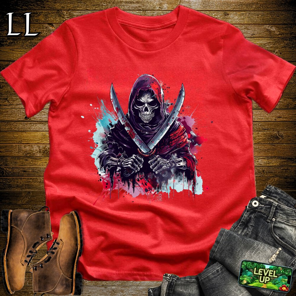 Dual Wield Grim Reaper Softstyle Tee - Red - LegacyLayers