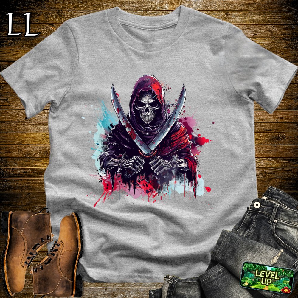 Dual Wield Grim Reaper Softstyle Tee - Sport Grey - LegacyLayers