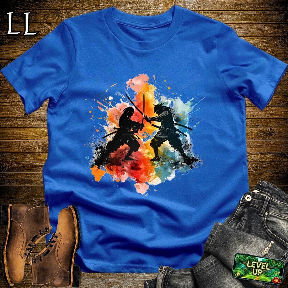 Dueling Samurai Softstyle Tee - Royal - LegacyLayers