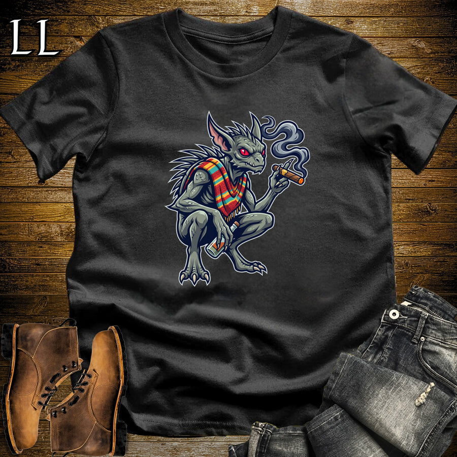 El Chupacabra Mezcal Cigar T-Shirt Black | Mezcal Cryptid Cigar Tee